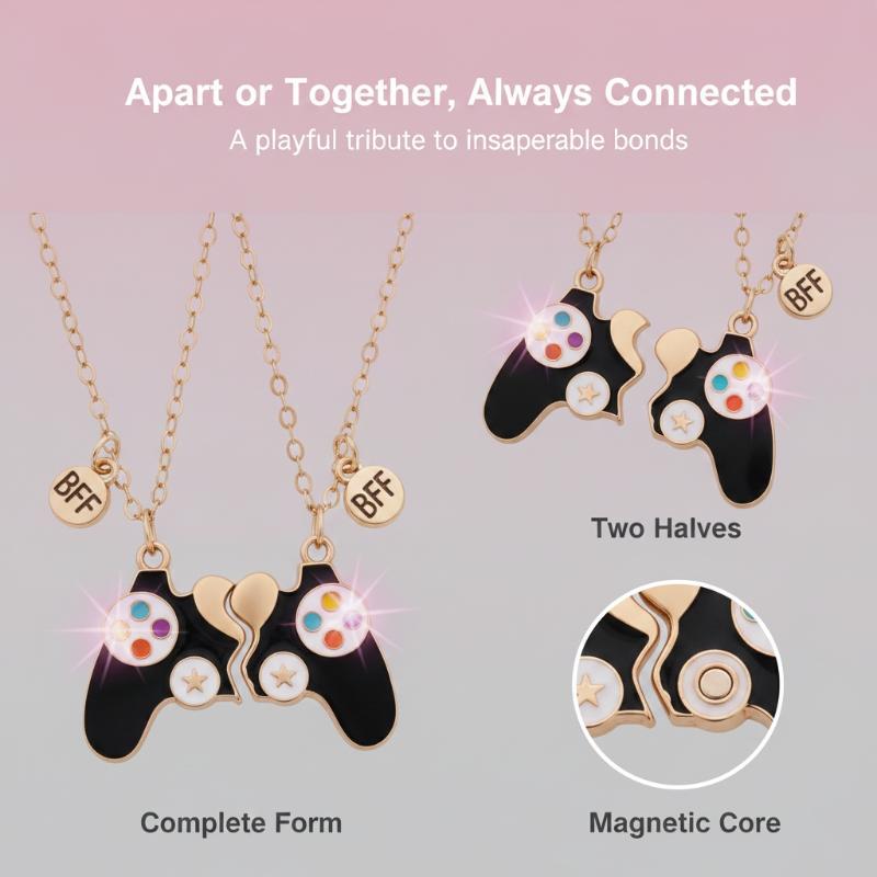 Magnetic Couple Matching Necklaces - 2 sztuki – magnetyczny naszyjnik w