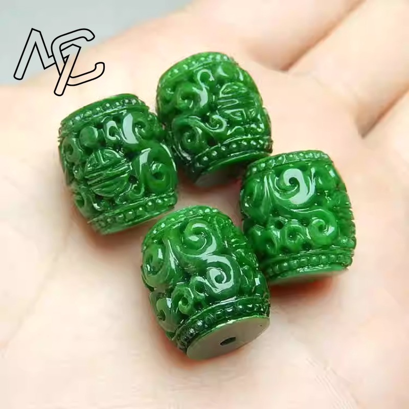 Bracelets - 5 sztuk naturalny zielony jadeit rzeźba