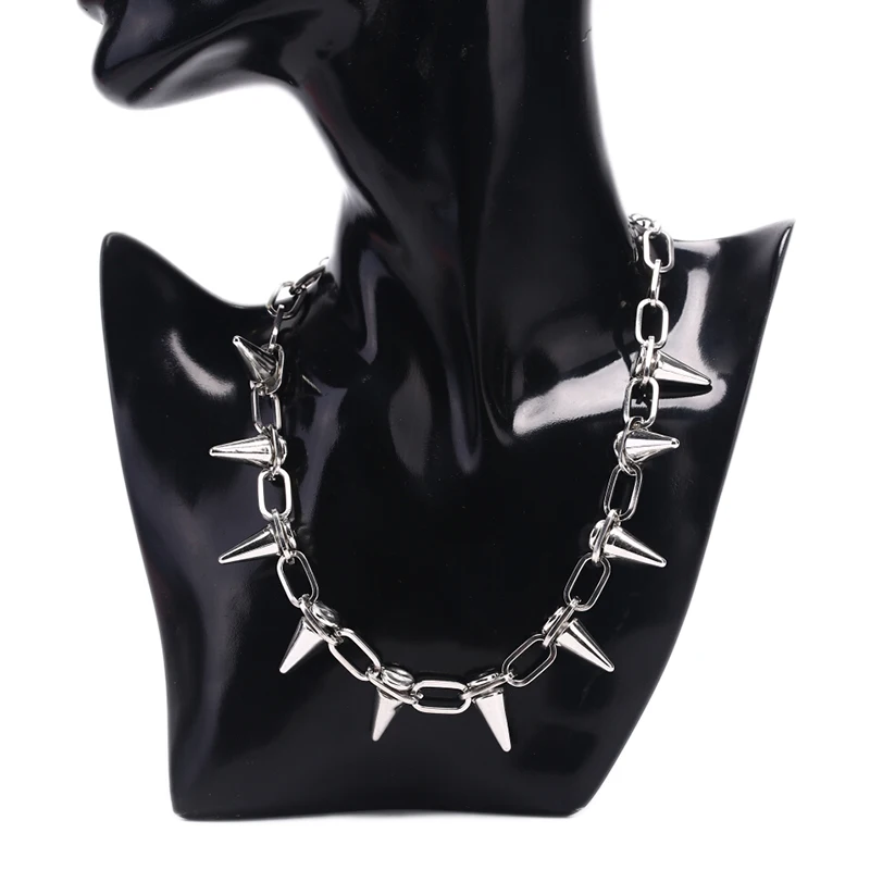 Goth Punk Spike Choker - Naszyjnik w stylu goth rock, motyw