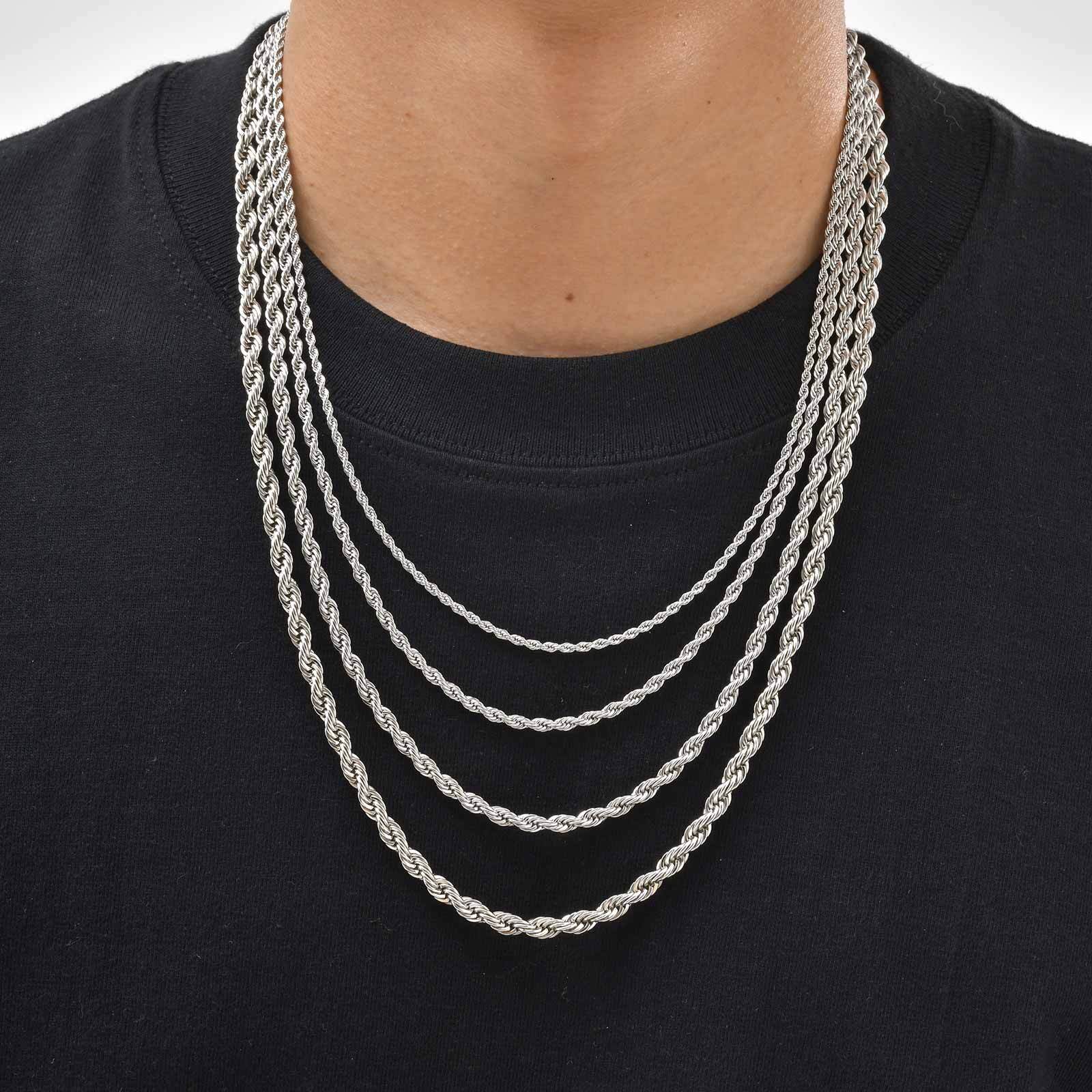 Cuban Link Chain 12Mm - Męskie liny długi naszyjnik stal nierdzewna