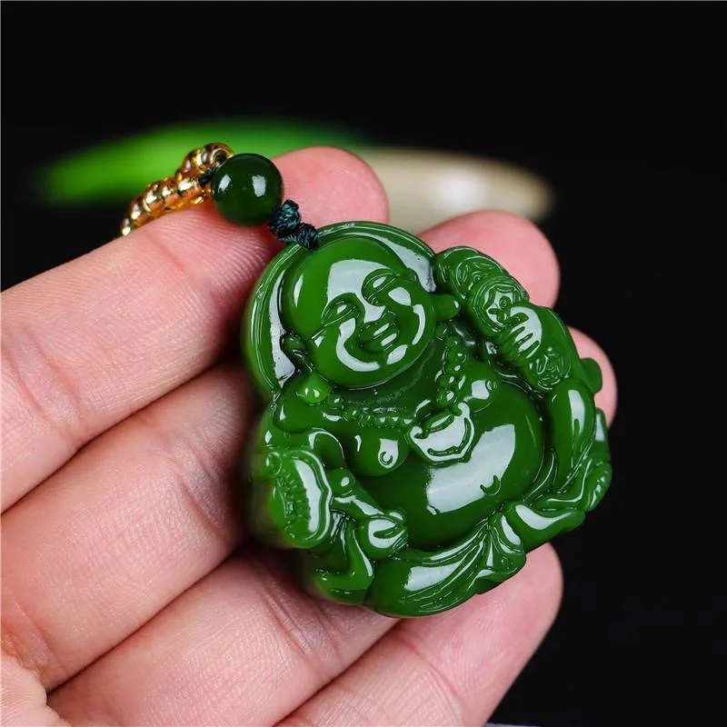 Chiński zielony Jade Maitreya  – Necklaces recenzja i cena