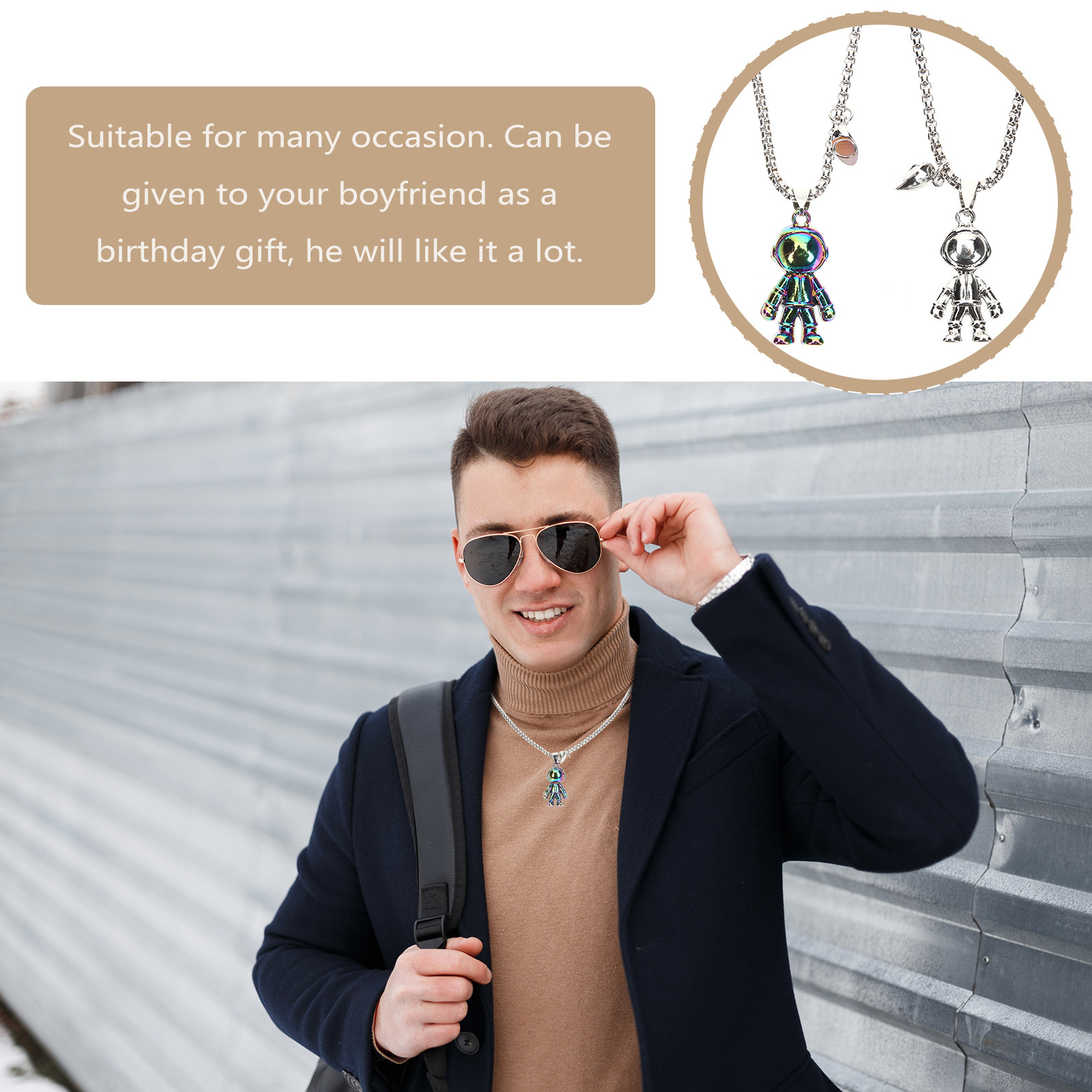 1 para pasujących do siebie na – Magnetic Couple Matching Necklaces recenzja i cena