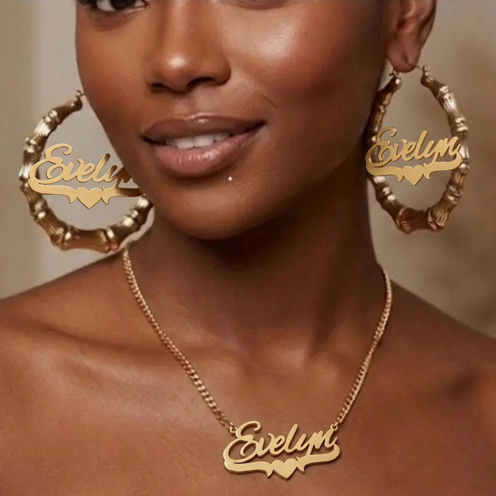 Zestaw biżuterii z własnym imi – Custom Name Necklace Stainless Steel recenzja i cena