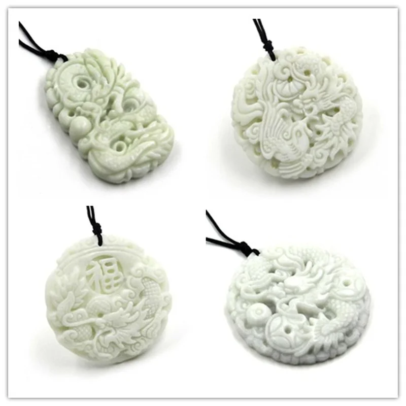 Naturalna biel jade smok wisio – Necklaces recenzja i cena