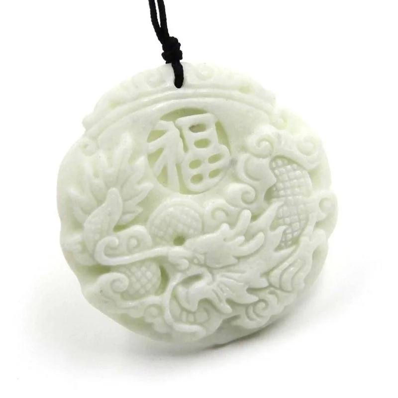 Naturalna biel jade smok wisio – Necklaces recenzja i cena