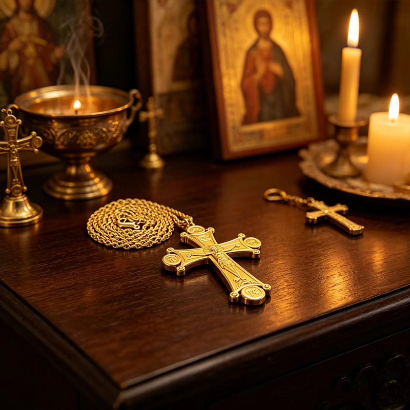 Wysokiej jakości prawosławny k – Cross Pendant Necklace Gold recenzja i cena