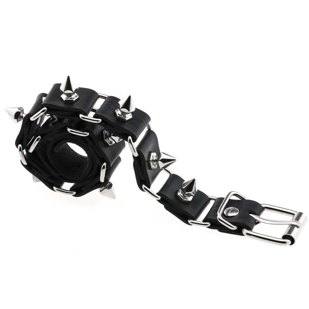 Czarne skórzane serce Choker o – Goth Punk Spike Choker recenzja i cena