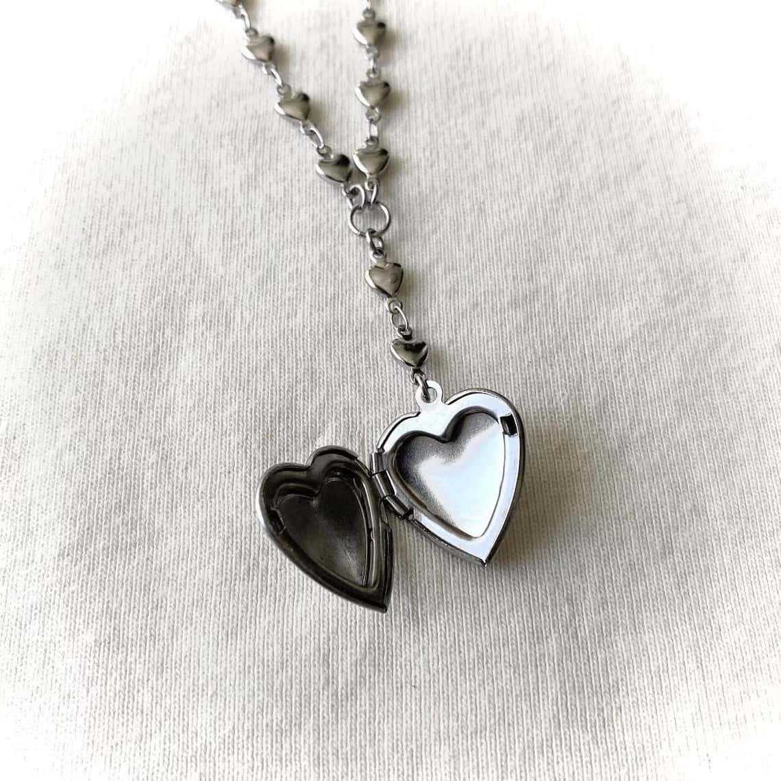 Naszyjnik z łańcuszkiem typu l – Heart Locket Necklace Photo recenzja i cena