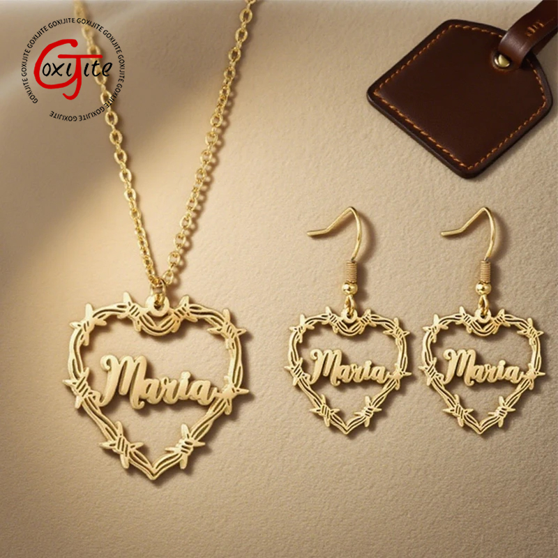 Goxijite Personalizowany Zesta – Custom Name Necklace Stainless Steel recenzja i cena