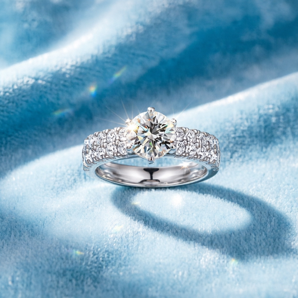 Modny, bardzo popularny pierśc – Moissanite Engagement Ring 1 Carat recenzja i cena